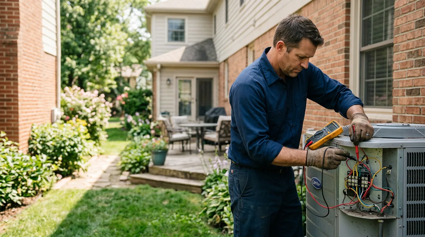 HVAC technician working near Gas City, IN